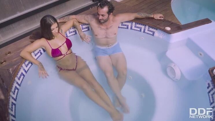 [DDFNetwork] - Susy Gala's Sexy Poolside Tattoo Tease - Susy Gala