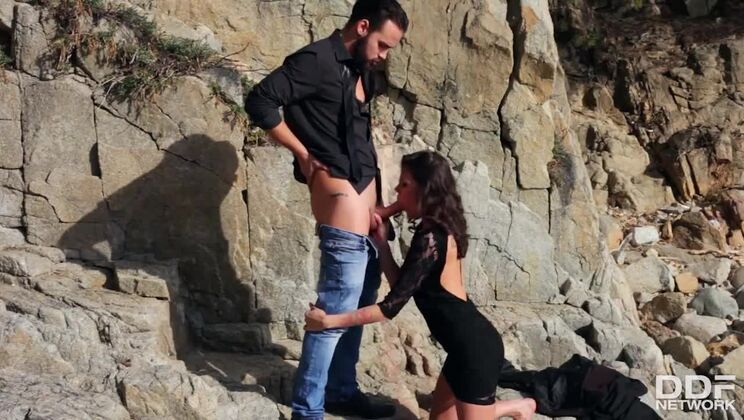 [OnlyBlowjob] - Hot Brunette Verona Sky Sucks Cock By The Sea - Verona Sky