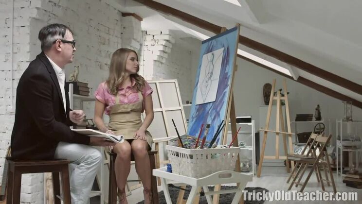 [TrickyOldTeacher] - A Student's Dad Pounds Tricky Teacher Vlada in a Hardcore Fuck - Justin Hunt - Aubrey Black