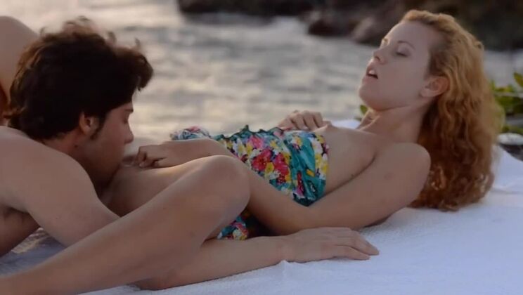 Young Blonde Gets Cumshot in Paradise