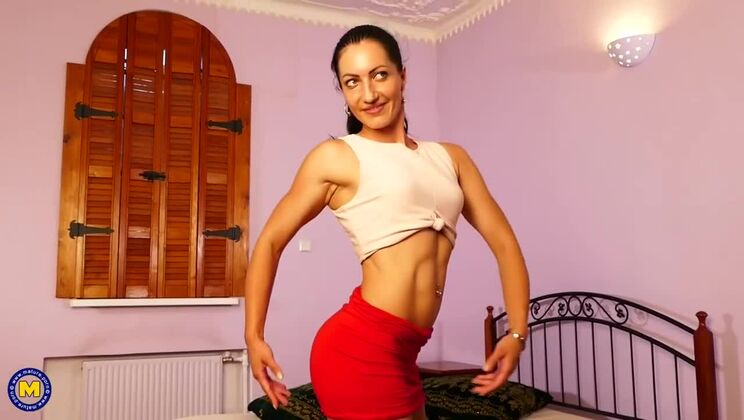 Solo Brunette Jessica with Huge Anal Toy