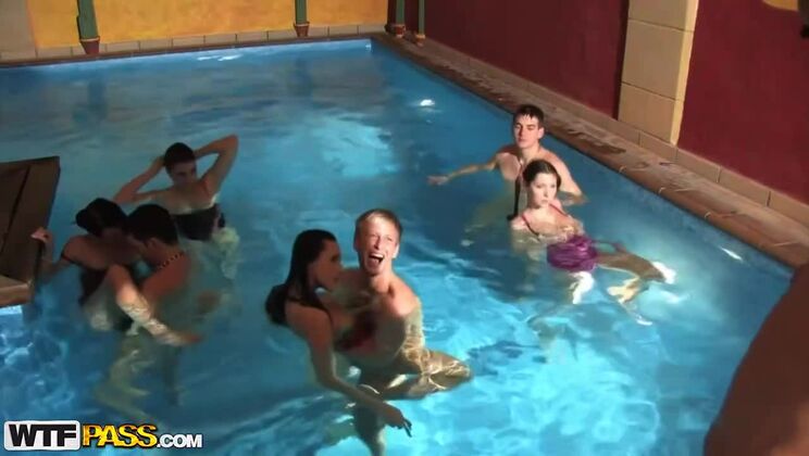 [CollegeFuckParties] - Brunette College Girls' Wild Pool Party - Mona Lee - Angelica - Kattie Gold - Kyle - Frank - Eva Torres - Marc