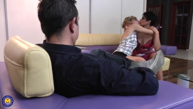 Gizelda B. and Becky in a Lesbian Threesome with Mature Women