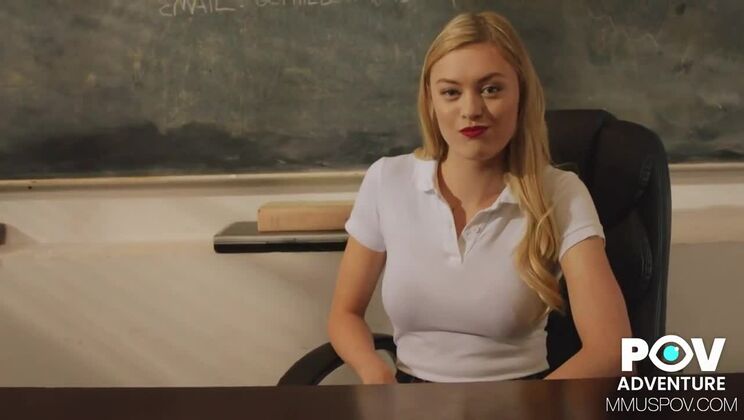 [ModelMediaUS] - Blonde Amber Moore Begs for Instruction - Amber Moore