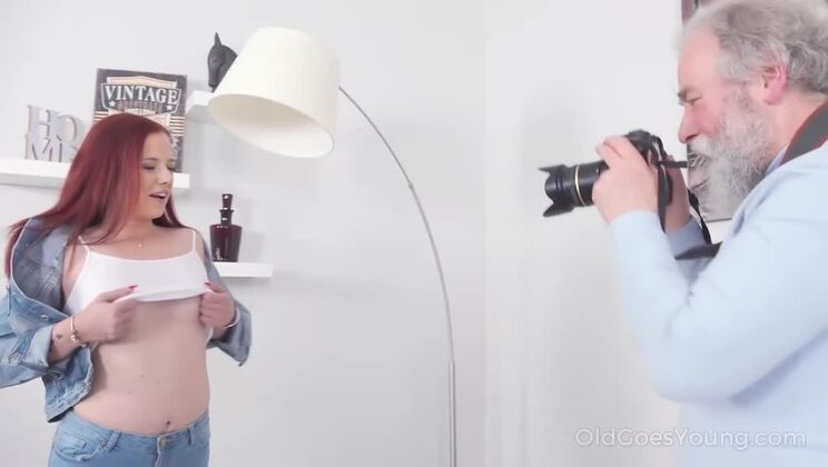 [OldGoesYoung] - Brunette Seduced by Old Photographer Tiffani Love - Tiffani Love