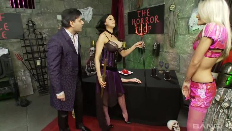 [BANG.com] - Horror Shop Threesome With Big Tit Brunette