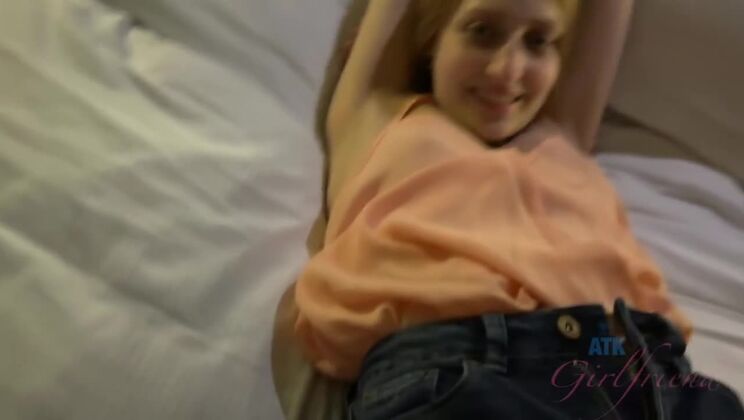 [ATKGirlfriends] - Hairy Blonde GF Sucking Big Cock - Rococo Royalle