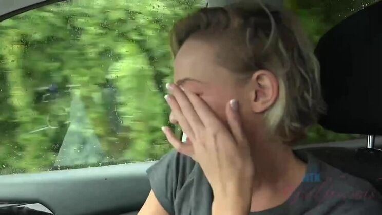 [ATKGirlfriends] - Blonde Emma Hix Pussy Play Outside - Emma Hix