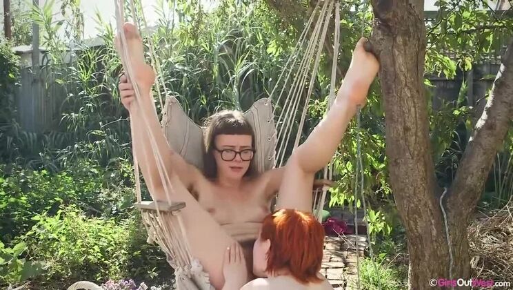 [GirlsOutWest] - Rosie & Panda Outdoor Hairy Lesbian Party - Rosie - Panda