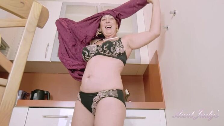 Esmerelda Satisfies You in the Kitchen with Big Tits