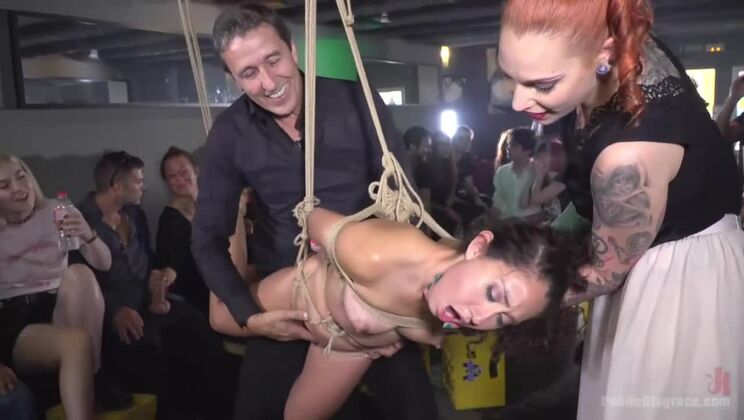 [PublicDisgrace] - Slut Melody Petite Gets Fucked and Abused - Juan Lucho - Steve Holmes - Melody Petite - Silvia Ruby