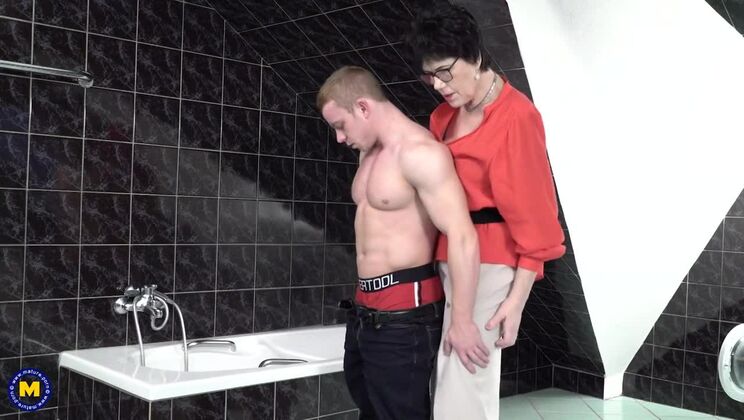 Cougar Seduces Toy Boy in Shower Surprise