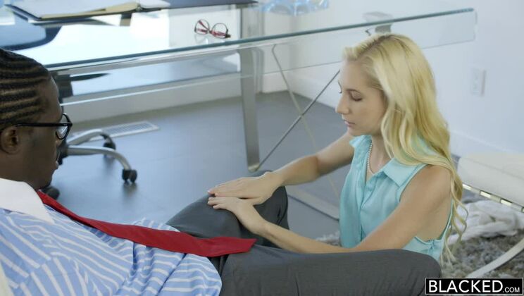 [BLACKED] - Boss Fucks Blonde Assistant In Doggystyle - Odette Delacroix - Michael Williams