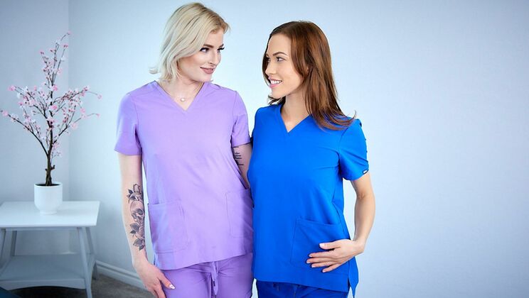 [AllGirlMassage] - Pussy Licking Passion with Blonde Diana and Brunette Hyley - Diana Grace - Hyley Winters