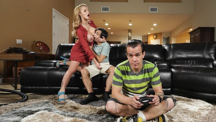 Brunette Mom's New Tits!