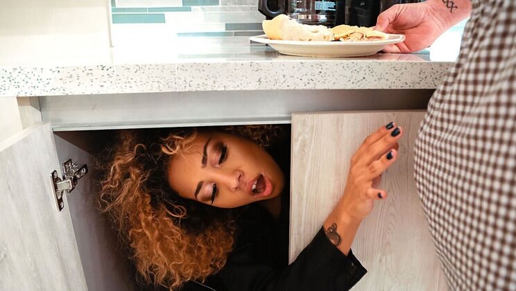 Sneaky Latina in the Bathroom