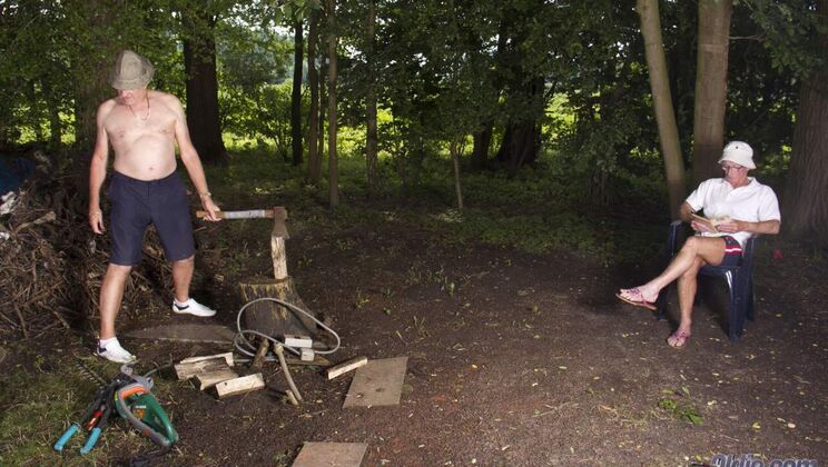 [Oldje] - Blonde Pussy Licked Outdoors - Alessandra Jane - David