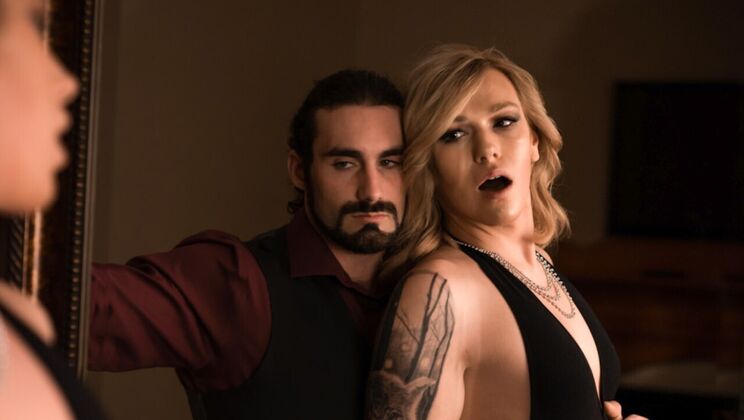 [TransSensual] - Blonde and Horny Aspen Brooks in Rough Sex Scene - Jaxton Wheeler - Aspen Brooks