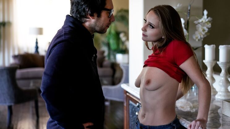 [FamilySinners] - Deepthroat Action with Big Ass Brunette Stepdaughter - Tommy Pistol - Laney Grey