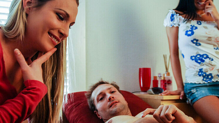 [2ChicksSameTime] - Blonde and Brunette Babes Enjoy Morning Sex - Harmony - Mikayla - Eric Swiss