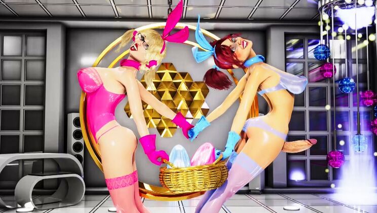 [Futanarica] - Bunnies in Lingerie Fucking