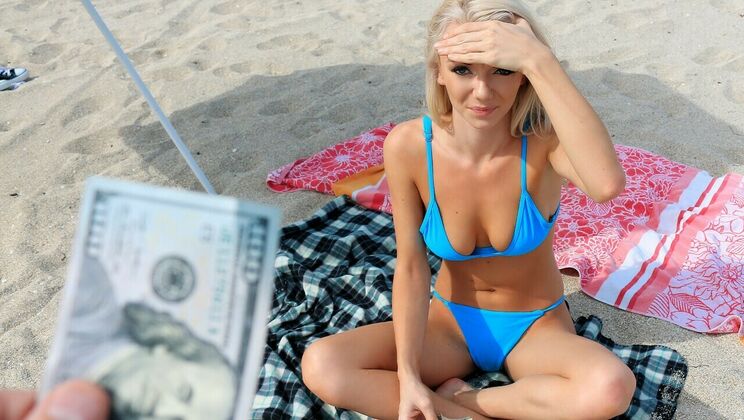 Blonde Babe's First Time Public Sex