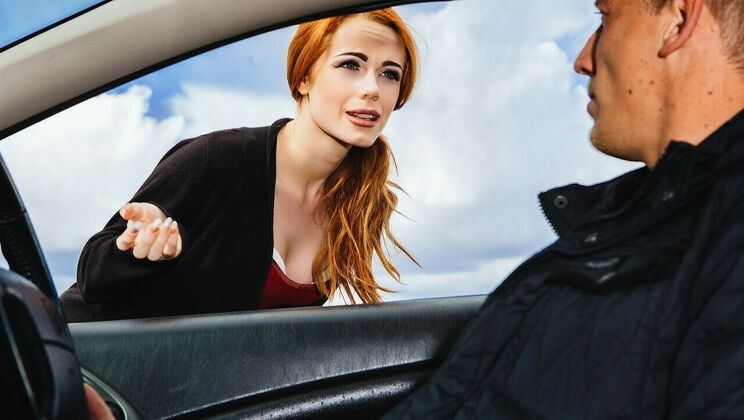 [StrandedTeens] - Redhead British Babe Sucks - Ella Hughes