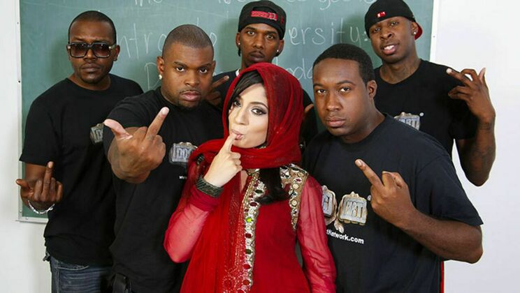 [BlacksonBlondes] - Nadia Ali Takes on the Big Cocks - Rico Strong - Charlie Mac - Jon Jon - Nadia Ali - Jack Blaque