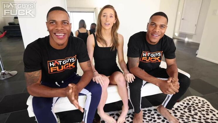 [HotGuysFuck] - The Pre-Fuck Interview: Blonde Madison Peach, Black Twins Jay and Dee King - Madison Peach - Jay King - Dee King