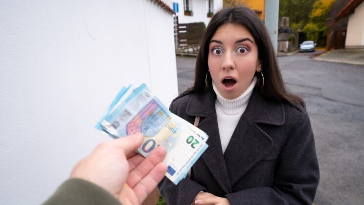 [PublicAgent] - Brunette Maid Enjoys Deepthroat Outdoor Fun