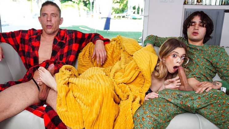 [Brazzers] - Blonde Teen's Footjob for Stepdad