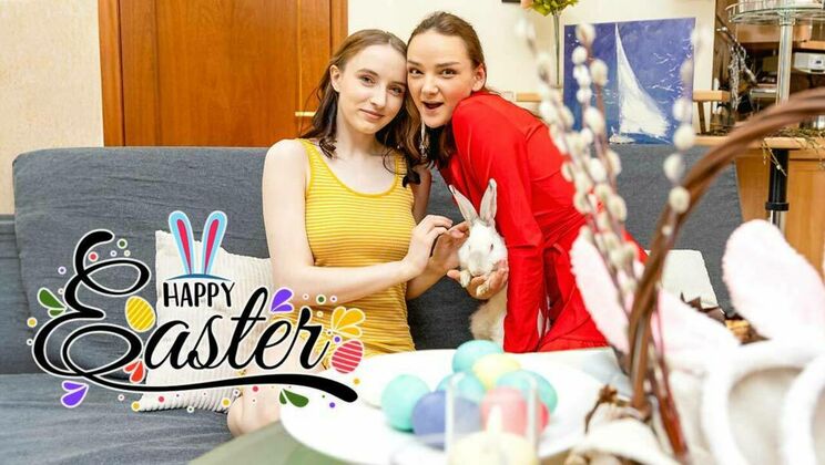 [ClubSweethearts] - Easter Lesbian Love: Braces and Big Tits - Olivia Trunk - Erika Mori