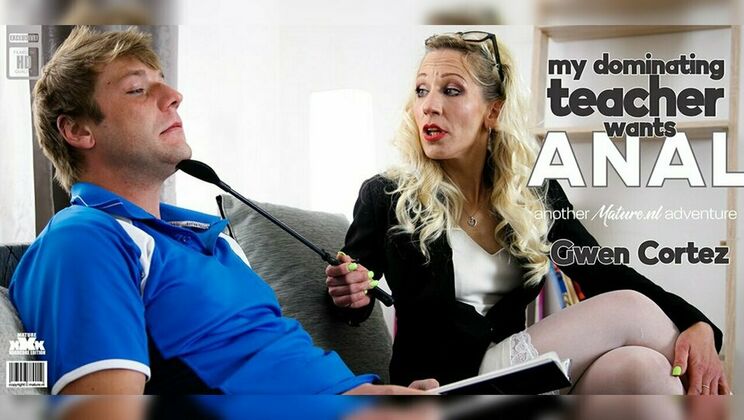 [Mature.nl] - Horny Student Fucked by Hot Blonde Teacher Gwen Cortez
