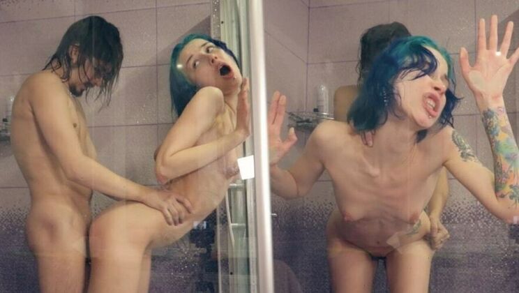 [PornForce] - Small Tits Laruna's Filthy Shower Fuck and Deepthroat - Laruna Mave