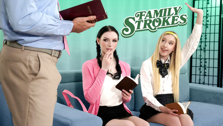 [FamilyStrokes] - Deepthroat Bible Study with Will and Friends - Will Pounder - Kallie Taylor - Celestina Blooms
