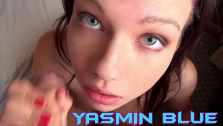 Yasmin Blue Skinny Brunette in Hardcore Threesome with Anal