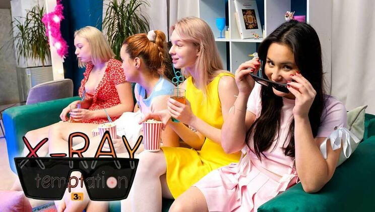 [ClubSweethearts] - Lesbian Group Sex with Big Tits and Natural Tits in X-Ray Temptation Part 3