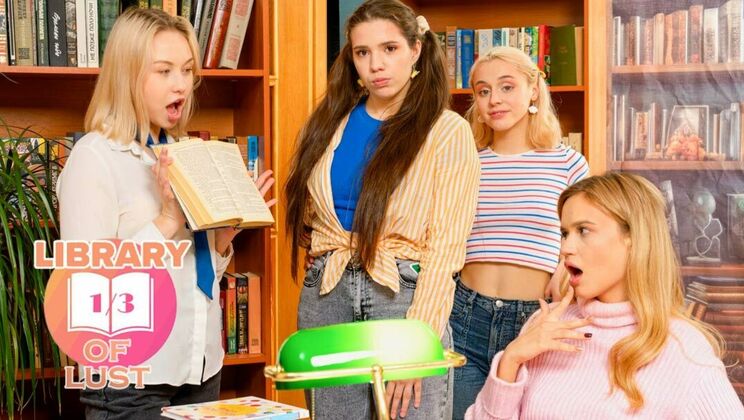 [ClubSweethearts] - Library Sex with Molly Cute & Nice Viki - Teen Lesbians Go Wild