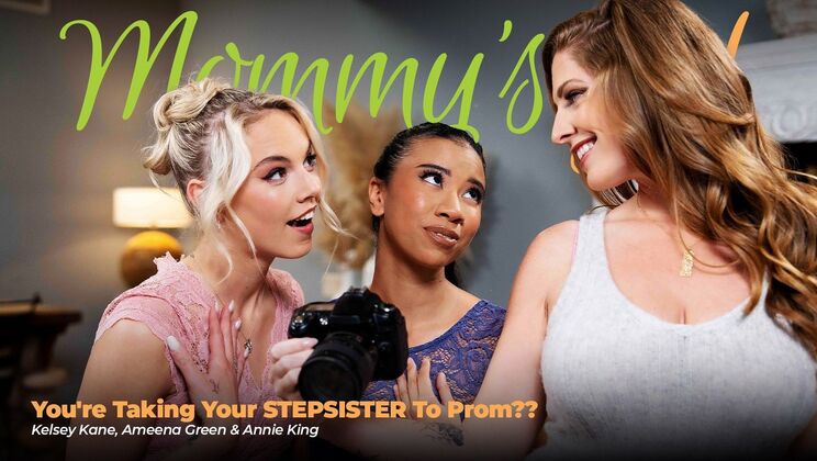[Girlsway] - Asian Stepsister Gets Intimate with Her Stepmom at Prom - Ameena Green - Kelsey Kane - Annie King
