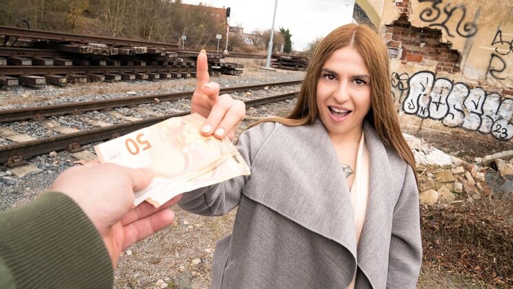 [PublicAgent] - Big Cock Sex with European Brunette in Stockings - Martin Gun - Haizea Diamond