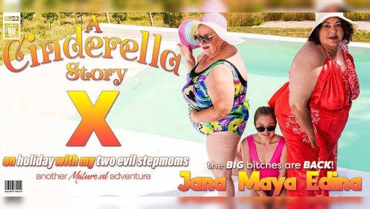 [Mature.nl] - Stepdaughter Maya moans as two older women eat her out - Maya - Jana - Edina