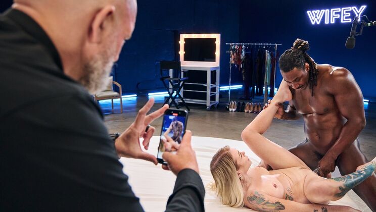 Blonde Hotwife First Interracial with Big Black Cock