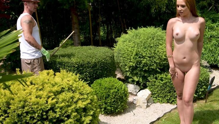 [PornWorld] - Kaisa Nord outdoor sex with gardener - blowjob and creampie - David Perry - Kaisa Nord