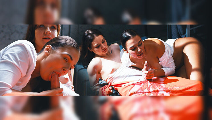 [FutanariXXX] - Teen Blowjob by Petite Prison Witch - Sam Bourne - Milan Cheek - Matty Mila