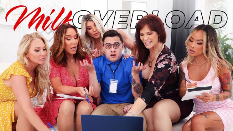 [MILFOverload] - Nerdy Tech Help Turns into Double Blowjob Fun - Syren De Mer - Alexis Malone - Juan Loco - Rachel Steele - Linda Lan - Taylor Wild