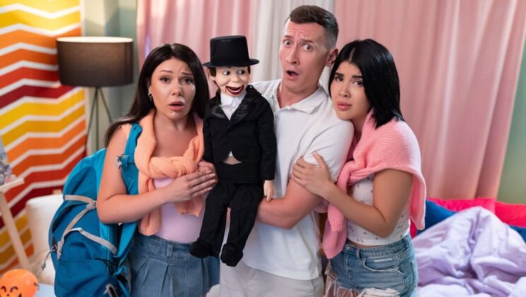 [FakeHostel] - Halloween Masturbation and Multiple Cum Cleanup - Charlie Dean - Lady Dee - Lola Bratz