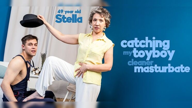 [Mature.nl] - Gray hair cougar Stella wants the cock of her toyboy cleaner after catching him. - Stella V. - Karll