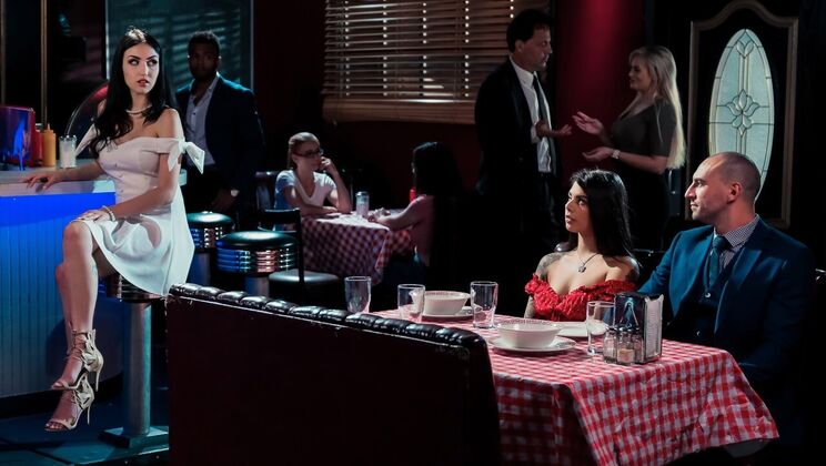 [DigitalPlayground] - Latina with Big Tits Fucks Small Tits Brunette Hard - Gina Valentina - Jade Baker