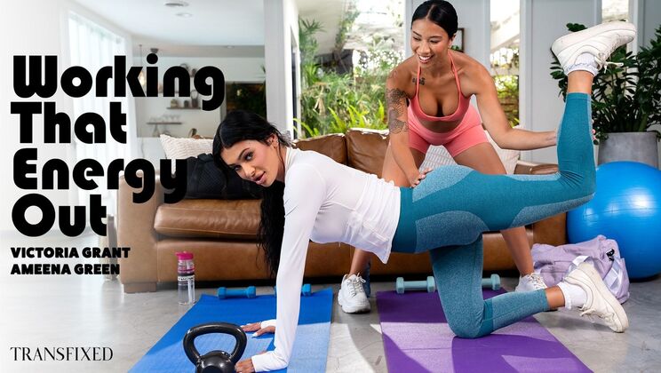 [Transfixed] - Natural Tits Brunette Gets Pussy Licked Before Doggystyle Cumshot - Ameena Green - Victoria Grant