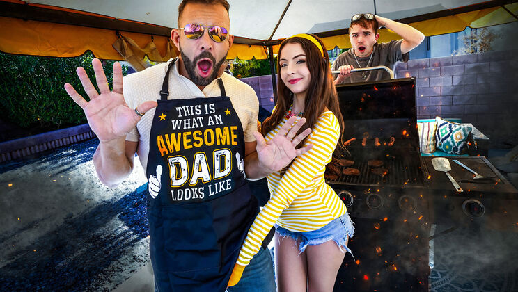 [FamilyStrokes] - Rough Blowjob and Pussy Licking For Tiny Hairy Girl - Will Pounder - Serena Hill